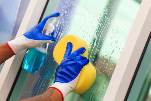 Commercial cleaning team maintaining an office in Lambeth