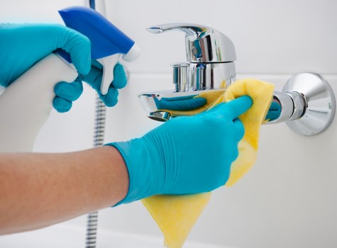 Professional cleaning tasks in a Lambeth property