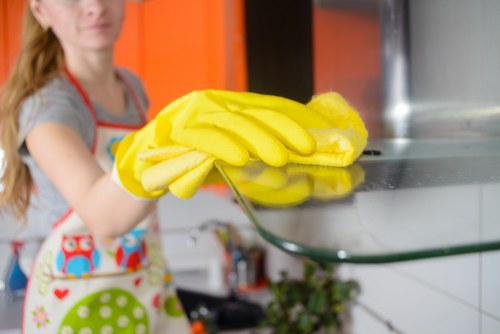Office cleaner in Lambeth maintaining a workspace
