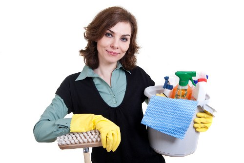 Staff member trained in safe cleaning procedures